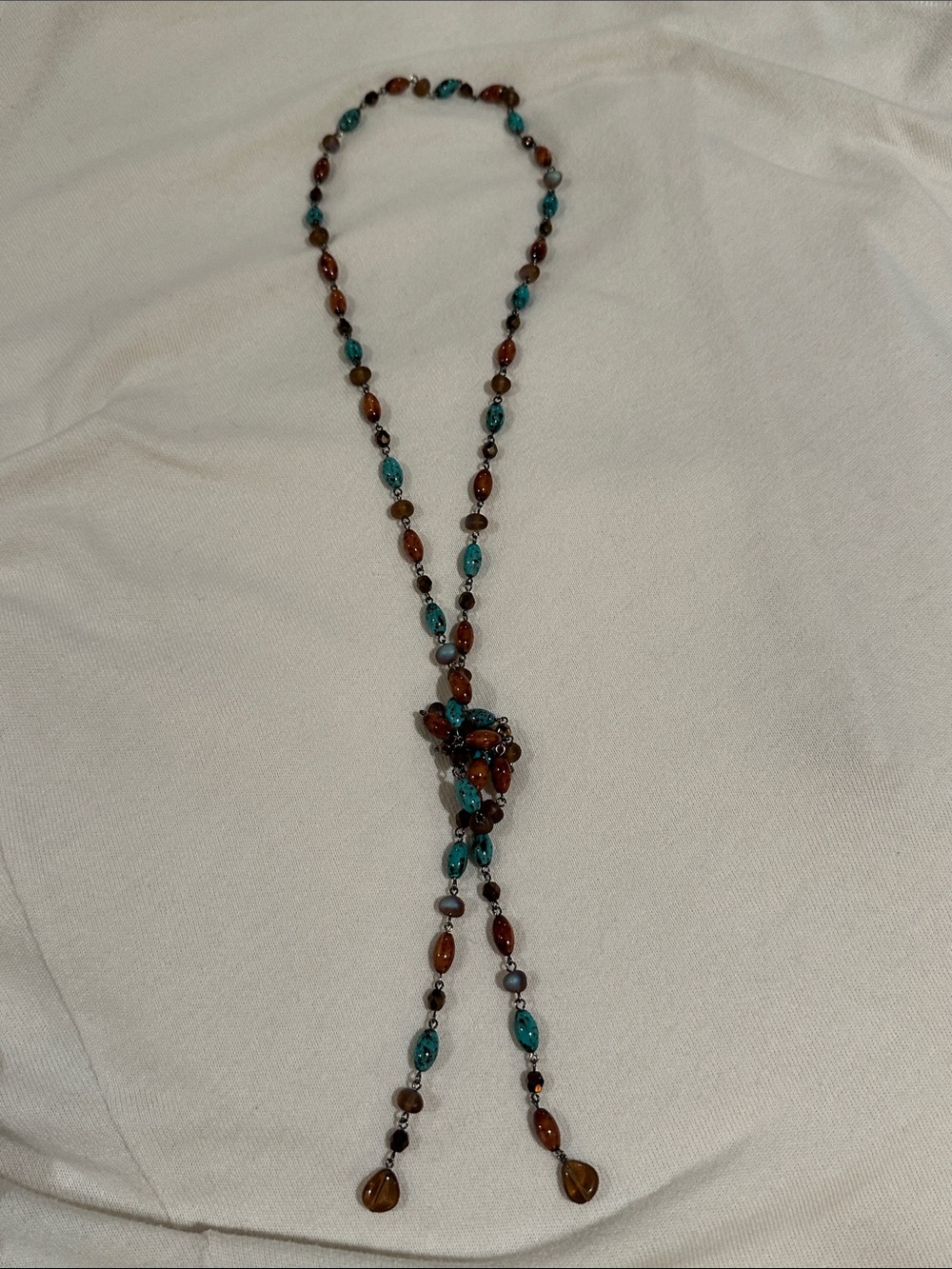 Lariat beaded necklace